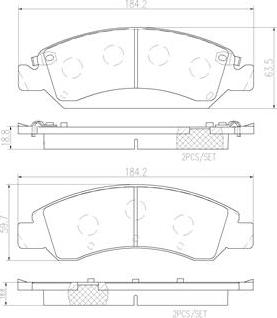 Brembo P10065N - Bremžu uzliku kompl., Disku bremzes autodraugiem.lv