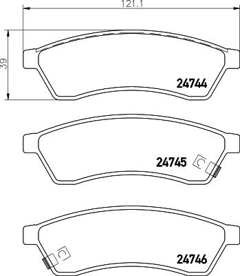 Brembo P10060N - Bremžu uzliku kompl., Disku bremzes autodraugiem.lv