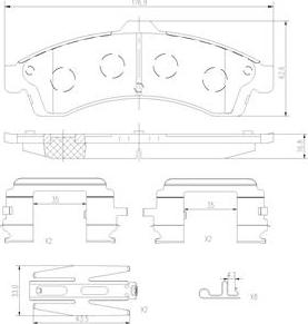 Brembo P10009N - Bremžu uzliku kompl., Disku bremzes autodraugiem.lv