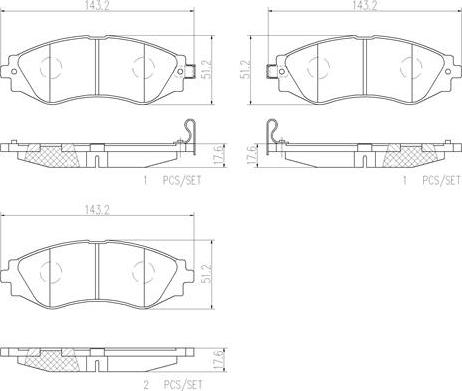 Brembo P10006N - Bremžu uzliku kompl., Disku bremzes autodraugiem.lv