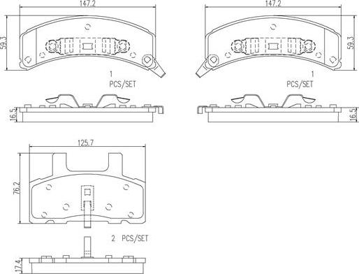 Brembo P10021N - Bremžu uzliku kompl., Disku bremzes autodraugiem.lv