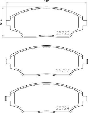 Brembo P 10 070 - Bremžu uzliku kompl., Disku bremzes autodraugiem.lv