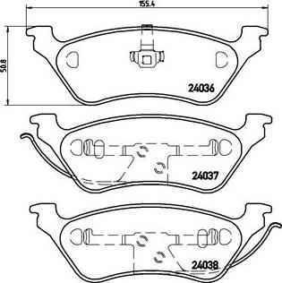 Brembo P 11 014 - Bremžu uzliku kompl., Disku bremzes autodraugiem.lv