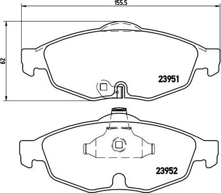 Brembo P 11 016 - Bremžu uzliku kompl., Disku bremzes autodraugiem.lv