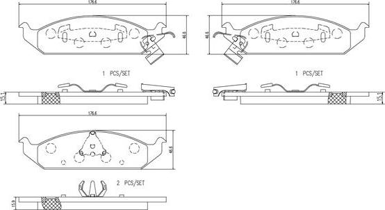 Brembo P11011N - Bremžu uzliku kompl., Disku bremzes autodraugiem.lv