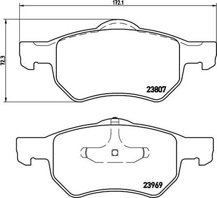 Brembo P 11 013 - Bremžu uzliku kompl., Disku bremzes autodraugiem.lv