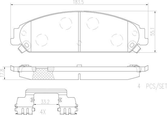 Brembo P11017N - Bremžu uzliku kompl., Disku bremzes autodraugiem.lv