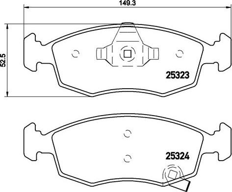 Brembo P 11 031 - Bremžu uzliku kompl., Disku bremzes autodraugiem.lv