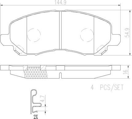 Brembo P11026N - Bremžu uzliku kompl., Disku bremzes autodraugiem.lv