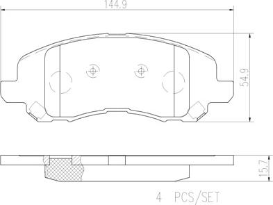 Brembo P18001N - Bremžu uzliku kompl., Disku bremzes autodraugiem.lv