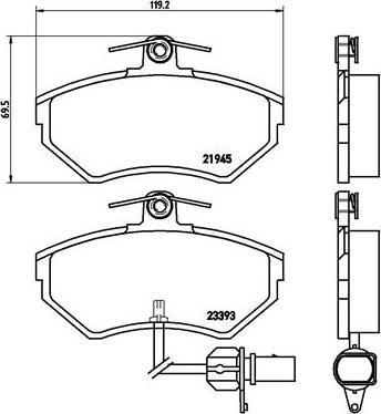 Brembo P 85 044 - Bremžu uzliku kompl., Disku bremzes autodraugiem.lv