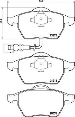 Brembo P 85 045 - Bremžu uzliku kompl., Disku bremzes autodraugiem.lv