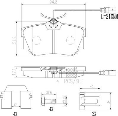 Brembo P85046N - Bremžu uzliku kompl., Disku bremzes autodraugiem.lv