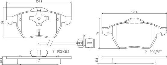 Brembo P85040N - Bremžu uzliku kompl., Disku bremzes autodraugiem.lv