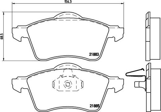 Brembo P85047N - Bremžu uzliku kompl., Disku bremzes autodraugiem.lv