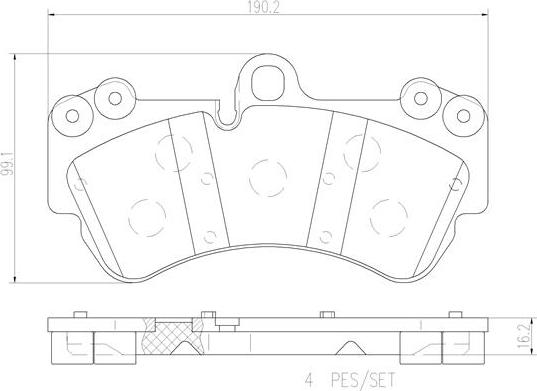 Brembo P85069N - Bremžu uzliku kompl., Disku bremzes autodraugiem.lv