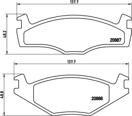 Brembo P 85 005 - Bremžu uzliku kompl., Disku bremzes autodraugiem.lv