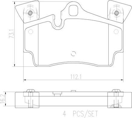 Brembo P85088N - Bremžu uzliku kompl., Disku bremzes autodraugiem.lv