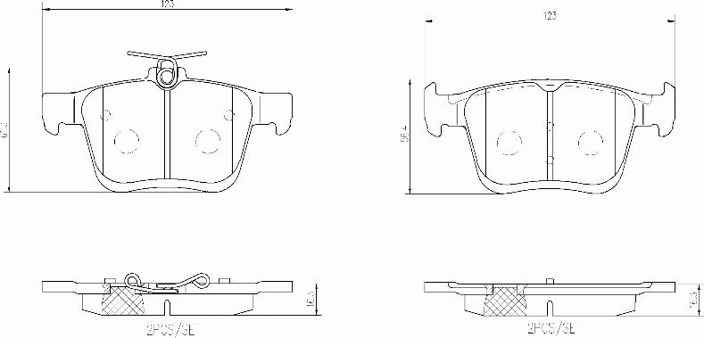 Brembo P85191N - Bremžu uzliku kompl., Disku bremzes autodraugiem.lv