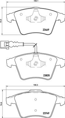 Brembo P 85 149 - Bremžu uzliku kompl., Disku bremzes autodraugiem.lv