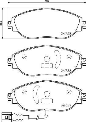 Brembo P 85 144 - Bremžu uzliku kompl., Disku bremzes autodraugiem.lv