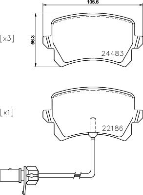 Brembo P 85 142 - Bremžu uzliku kompl., Disku bremzes autodraugiem.lv