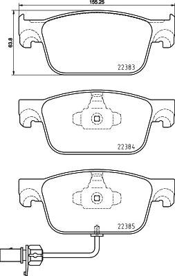 Brembo P 85 153 - Bremžu uzliku kompl., Disku bremzes autodraugiem.lv