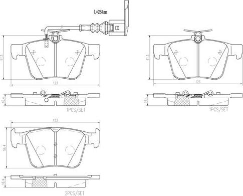 Brembo P85162N - Bremžu uzliku kompl., Disku bremzes autodraugiem.lv