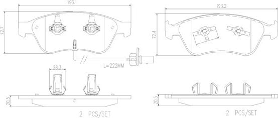 Brembo P 85 102 - Bremžu uzliku kompl., Disku bremzes autodraugiem.lv