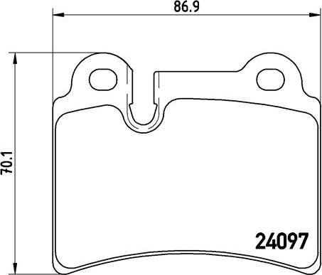 Brembo P 85 111 - Bremžu uzliku kompl., Disku bremzes autodraugiem.lv