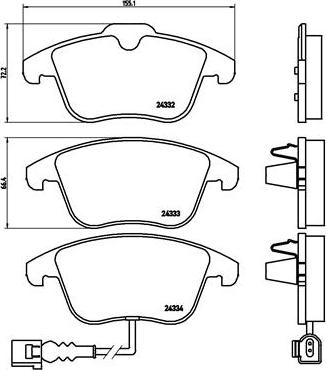 Brembo P 85 112X - Bremžu uzliku kompl., Disku bremzes autodraugiem.lv