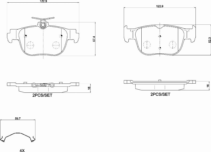 Brembo P85189N - Bremžu uzliku kompl., Disku bremzes autodraugiem.lv