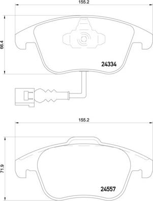 Brembo P 85 130 - Bremžu uzliku kompl., Disku bremzes autodraugiem.lv