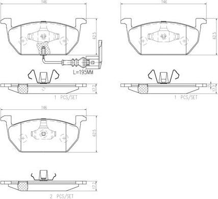 Brembo P85137N - Bremžu uzliku kompl., Disku bremzes autodraugiem.lv