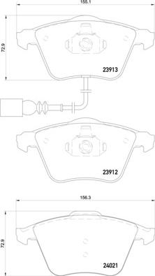 Brembo P 85 129X - Bremžu uzliku kompl., Disku bremzes autodraugiem.lv