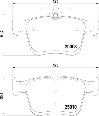 Brembo P 85 125E - Bremžu uzliku kompl., Disku bremzes autodraugiem.lv