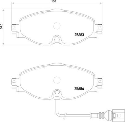 Brembo P 85 126E - Bremžu uzliku kompl., Disku bremzes autodraugiem.lv