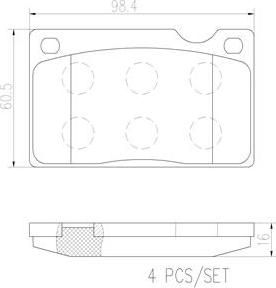 Brembo P86003N - Bremžu uzliku kompl., Disku bremzes autodraugiem.lv