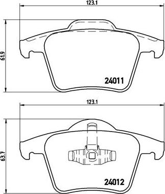 Brembo P 86 019 - Bremžu uzliku kompl., Disku bremzes autodraugiem.lv