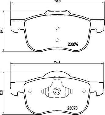 Brembo P 86 016 - Bremžu uzliku kompl., Disku bremzes autodraugiem.lv