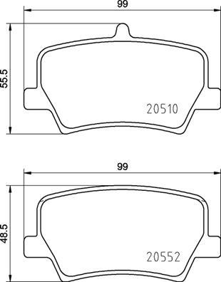 Brembo P 86 032 - Bremžu uzliku kompl., Disku bremzes autodraugiem.lv