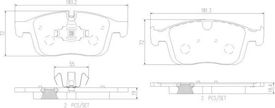 Brembo P86026N - Bremžu uzliku kompl., Disku bremzes autodraugiem.lv