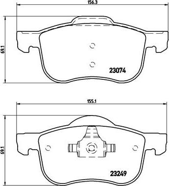 Brembo P 86 020 - Bremžu uzliku kompl., Disku bremzes autodraugiem.lv