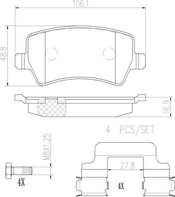 Brembo P86021N - Bremžu uzliku kompl., Disku bremzes autodraugiem.lv