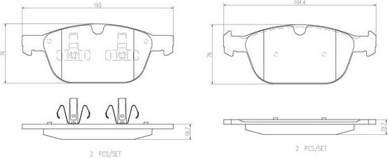 Brembo P86023N - Bremžu uzliku kompl., Disku bremzes autodraugiem.lv