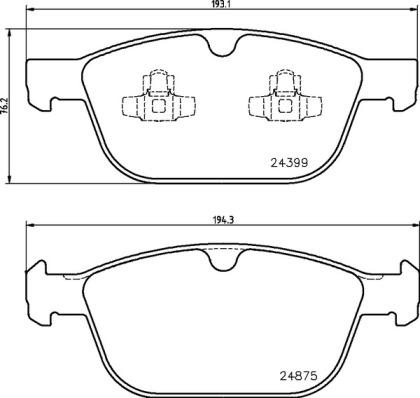 Brembo P 86 023 - Bremžu uzliku kompl., Disku bremzes autodraugiem.lv