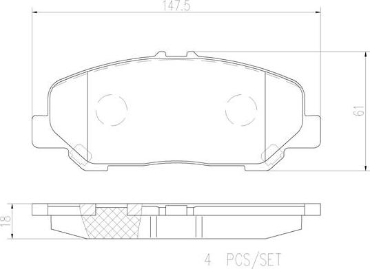 Brembo P83099N - Bremžu uzliku kompl., Disku bremzes autodraugiem.lv