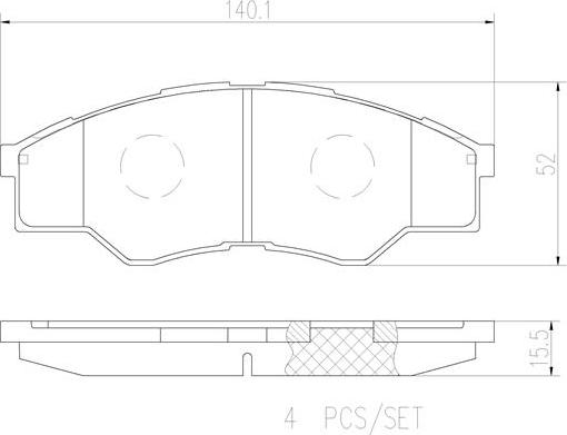 Brembo P83096N - Bremžu uzliku kompl., Disku bremzes autodraugiem.lv