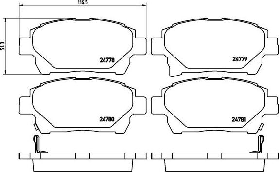 Brembo P 83 097 - Bremžu uzliku kompl., Disku bremzes autodraugiem.lv