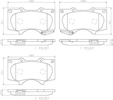 Brembo P83066N - Bremžu uzliku kompl., Disku bremzes autodraugiem.lv